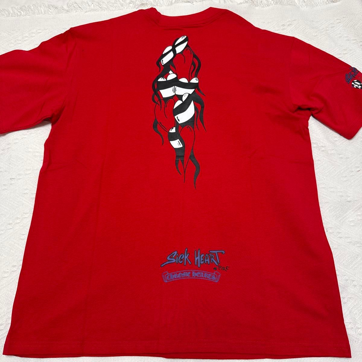 限定コラボ★送料無料【Chrome HeartsxMatty Boy】ラストTシャツ Chrome Hearts SPARK マッティボーイ コラボ Tシャツ レッド XL
