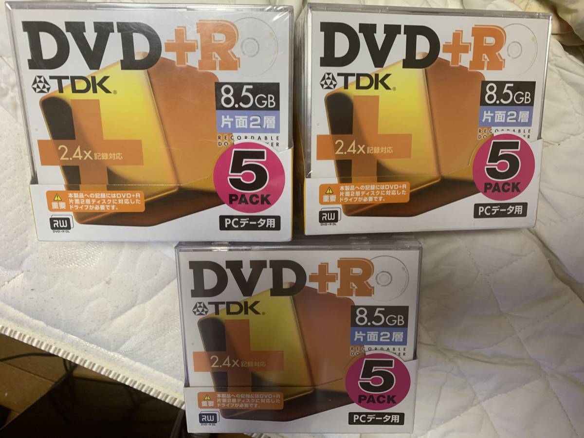 日本yahoo拍賣 樂淘letao代購代標第一品牌 即決最安値 未使用品 Tdk Pcデータ用 Dvd R85dlx5n Dvd R 片面2層8 5gb 5パックx 3セットと 2枚の合計17枚セット 送料無料