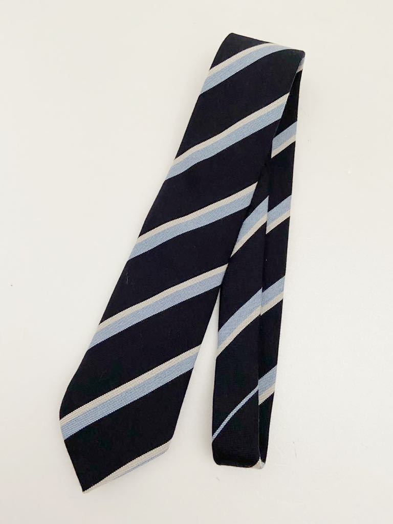 stefanobigi イタリア製ネクタイ ネイビー レジメタル レジメンタル ステファノビジ 美品 濃紺 ネクタイ一般