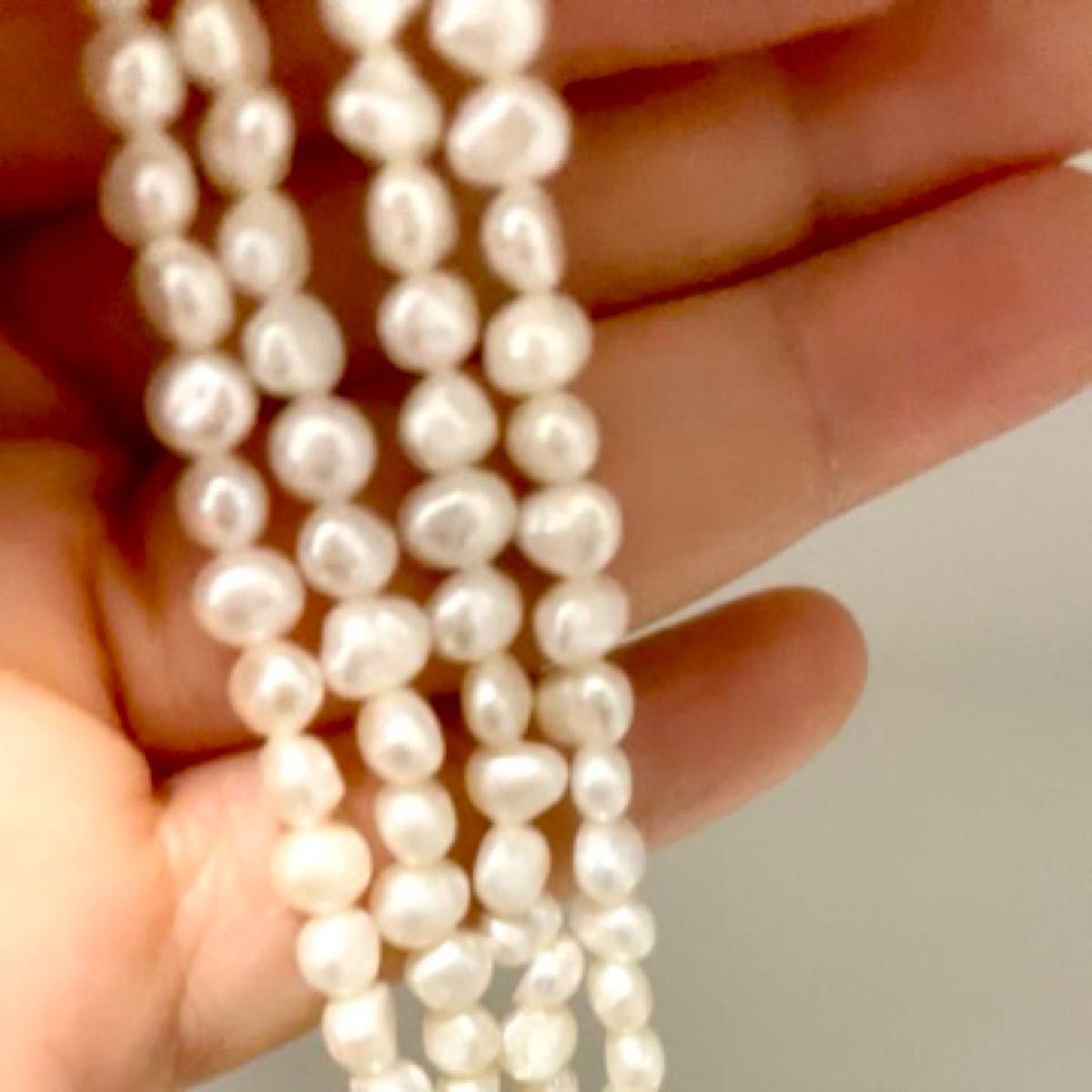 淡水パールビーズ5mm 小粒 バロック 連材売り ハンドメイド 素材