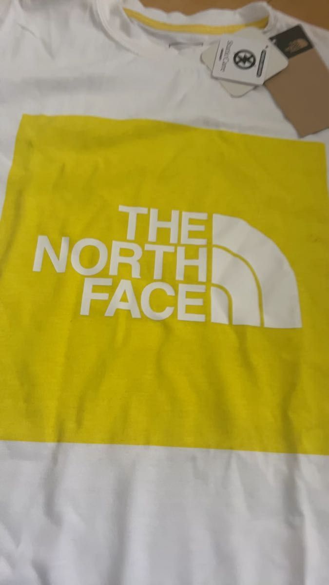 THE NORTH FACE 半袖Tシャツ ボックスロゴ ホワイト/イエロー 新品未使用 Mサイズ メンズ
