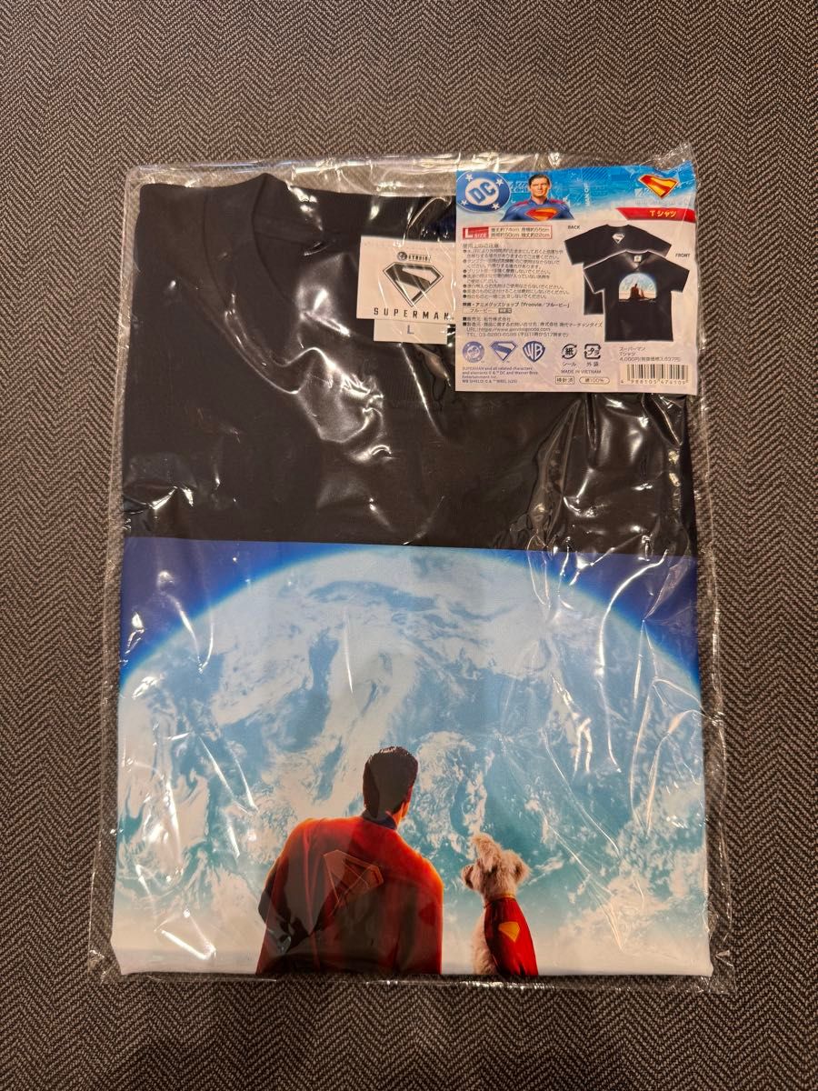 【新品未開封】映画 スーパーマン 劇場 Tシャツ Lサイズ クリプト 新品未開封】映画 スーパーマン 劇場 Tシャツ Lサイズ クリプト