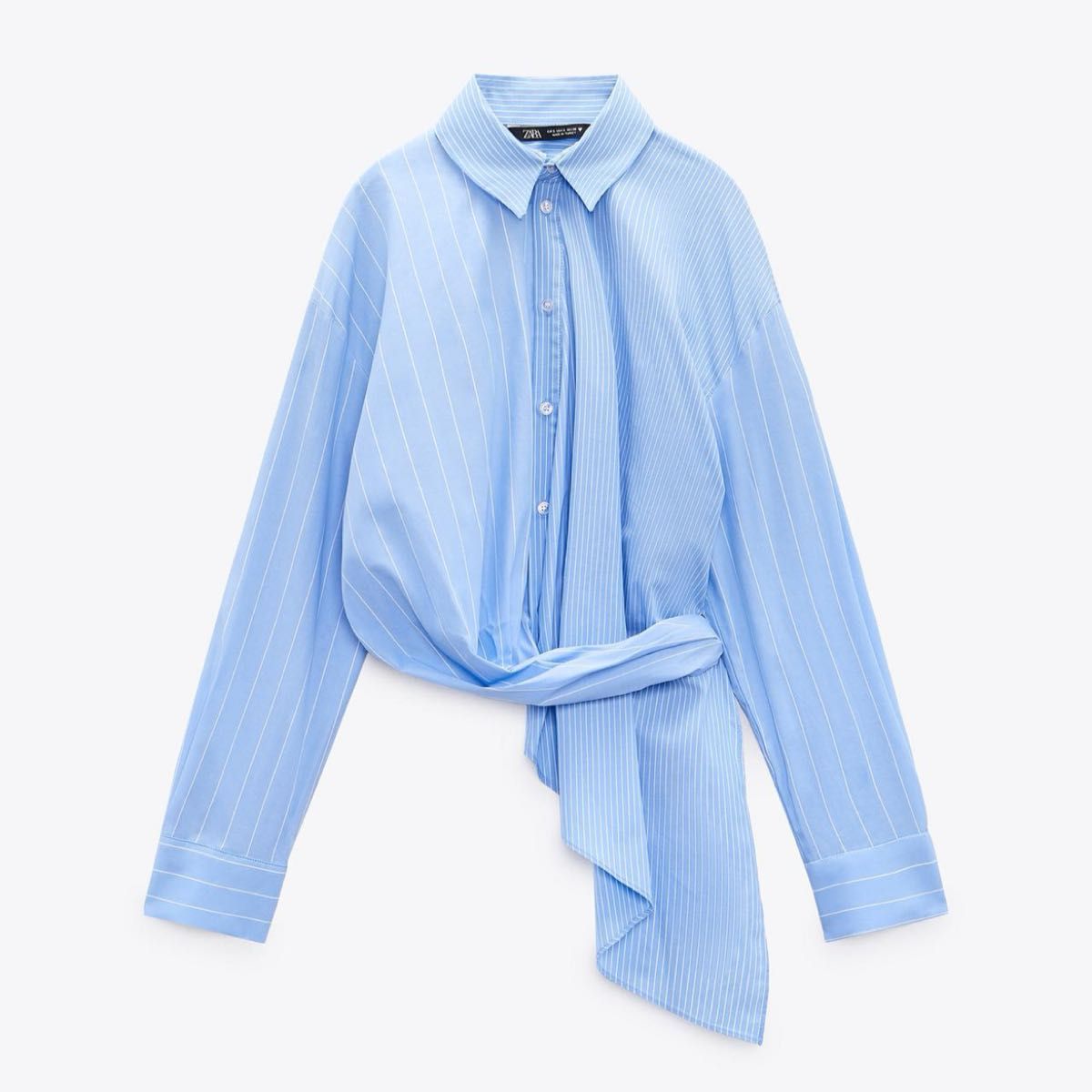 スペイン発送 ZARA コントラストストライプシャツ 定番人気! ZARA コントラストストライプシャツ|Yahoo!フリマ(旧PayPay