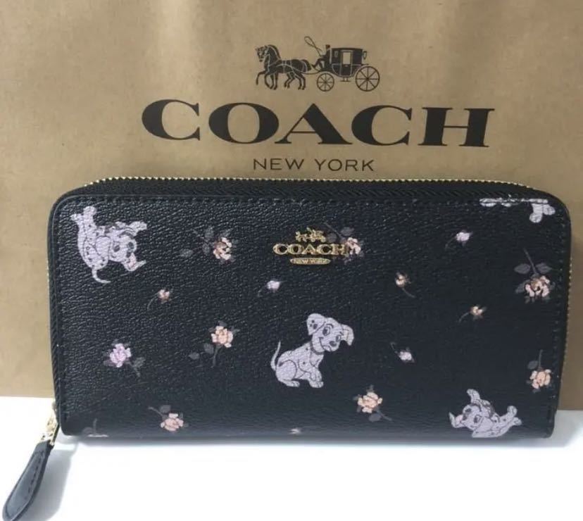 Coach 財布 ディズニーコラボ 花柄 101匹わんちゃん ブラック Buyee Buyee Japanese Proxy Service Buy From Japan Bot Online