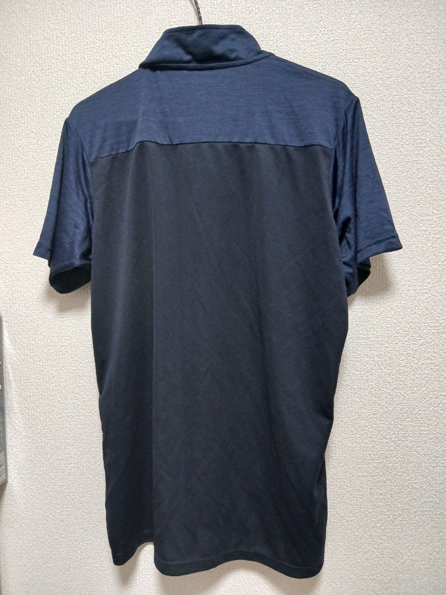 Mizuno Proネイビー ハーフジップシャツ 新品/XL】ミズノ ハーフジップシャツ / ネイビー × ネイビー杢