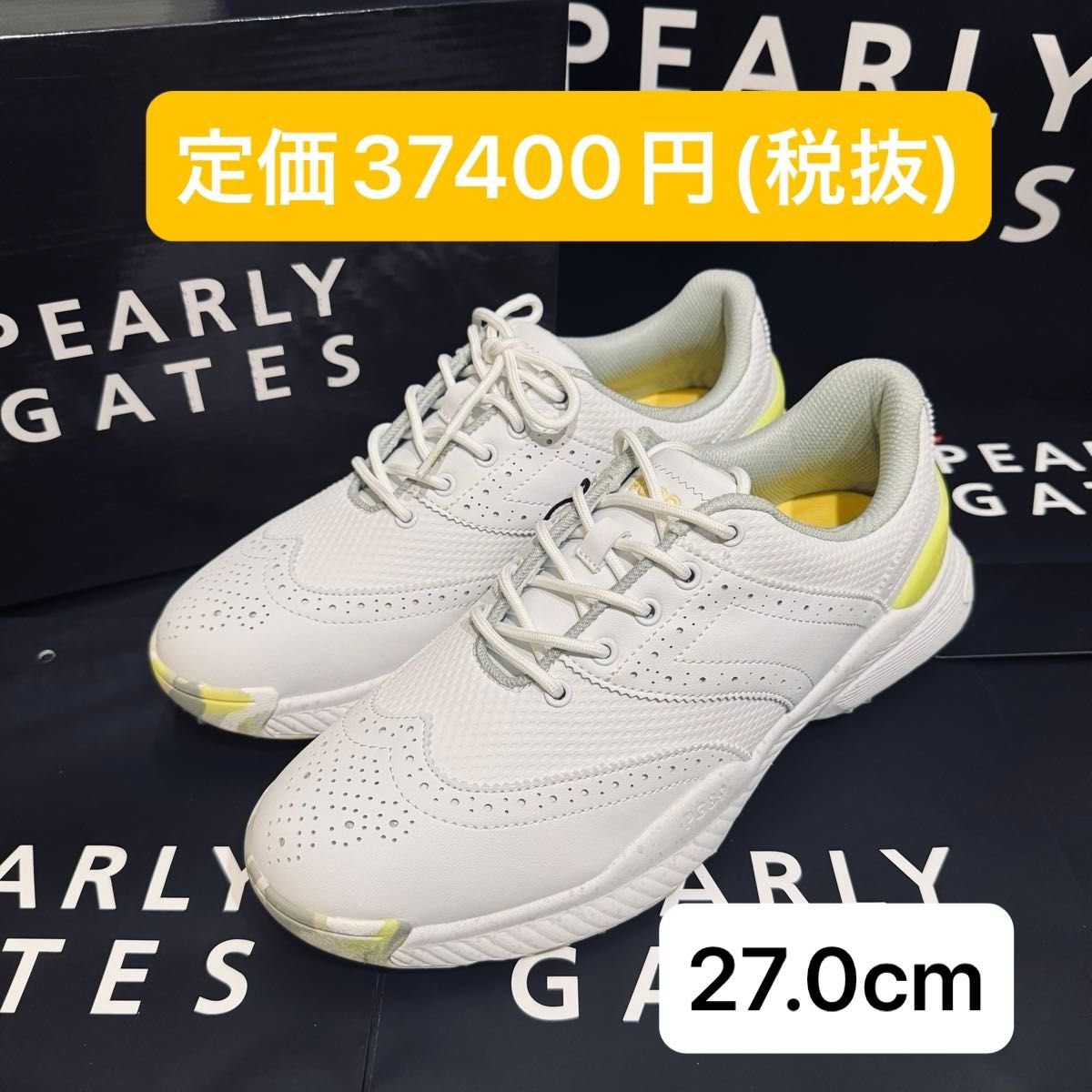 パーリーゲイツ ひまわりシューズ 新品未使用/PEARLY GATES/パーリーゲイツ/ ゴルフシューズ/27