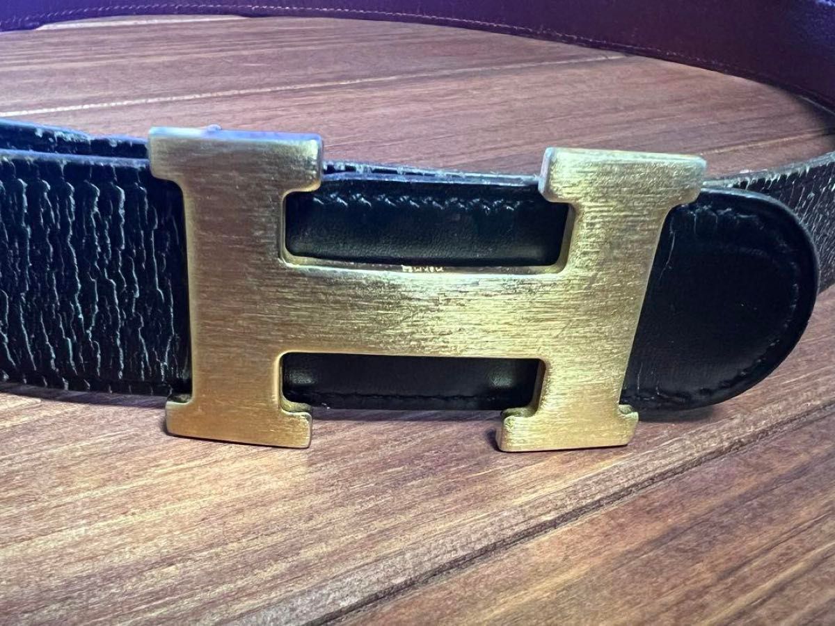 HERMES エルメス ゴールド H型バックル HERMES Hロゴ エルメス ゴールドバックル ベルト ヴィンテージ