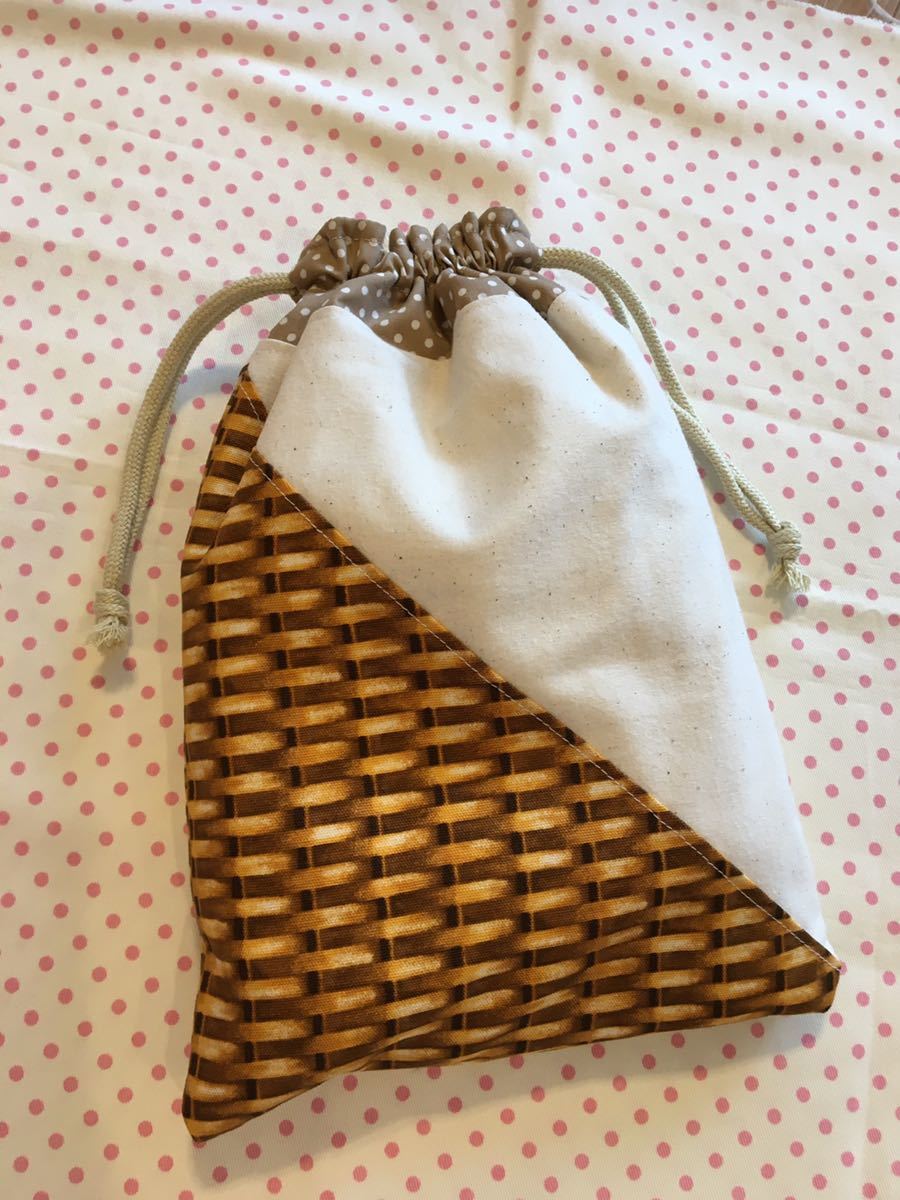 * hand made * basket pattern for children apron * triangle width * pouch size 120
