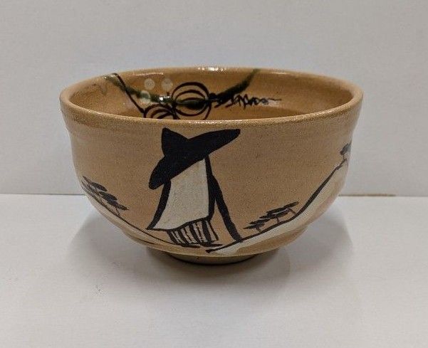 赤織部抹茶茶碗 木箱 茶道具 赤織部茶碗 佐藤和子作 木箱付き 茶道具 茶碗 抹茶碗