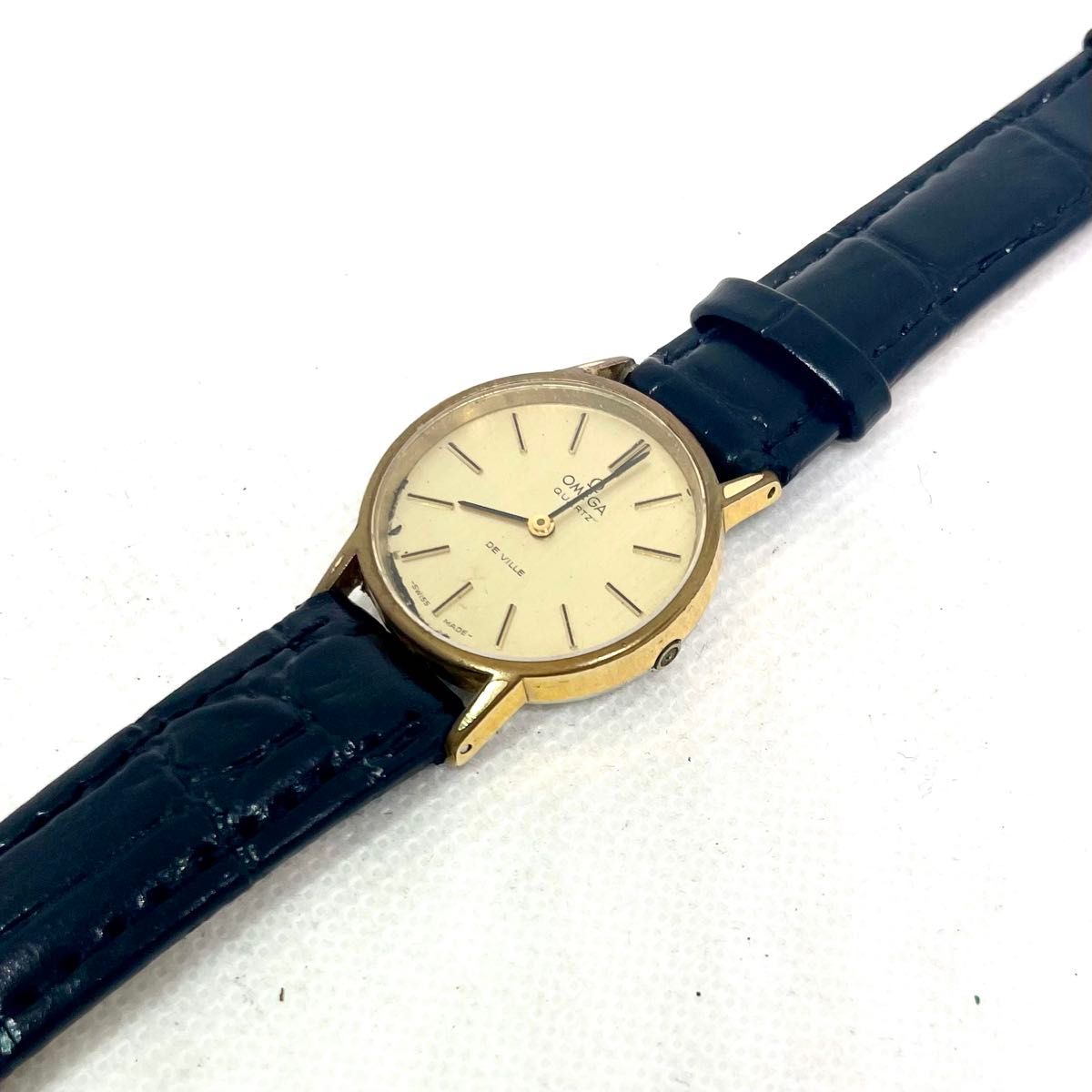 稼働品 OMEGA Deville レディース時計 クォーツ プッシュ 稼働品 OMEGA DE VILLE オメガ デビル レディース時計 プッシュ