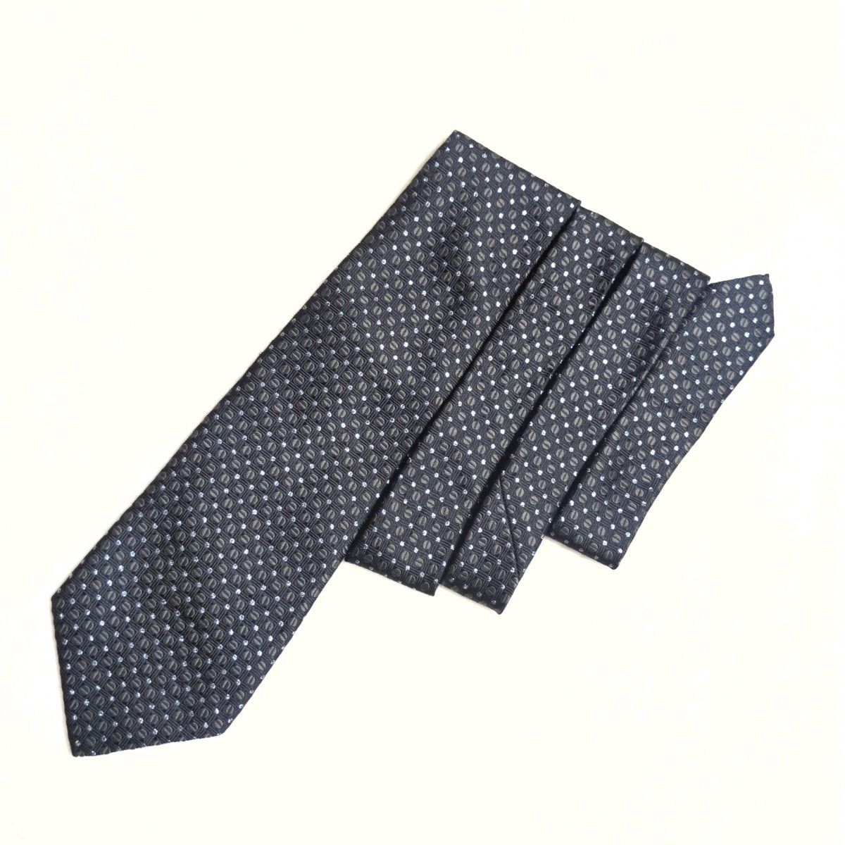 【新品未使用】黒ラメポールスミスネクタイ ポールスミス Paul Smith ネクタイ ドット 総柄 パターン柄 刺繍