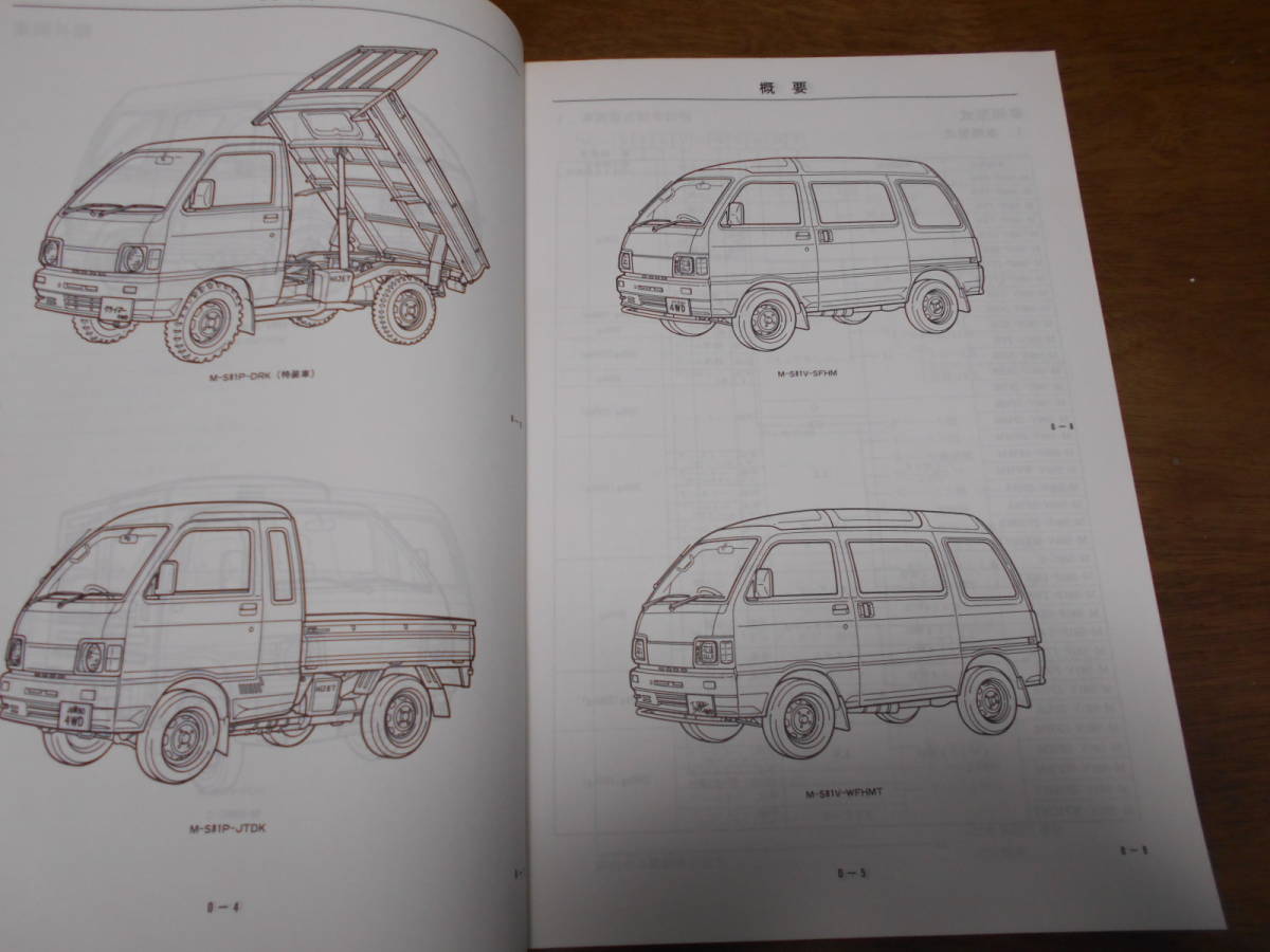 J2431 / Hijet HIJET S80 S81 new model car explanation . maintenance service manual chassis * body compilation 1986-5