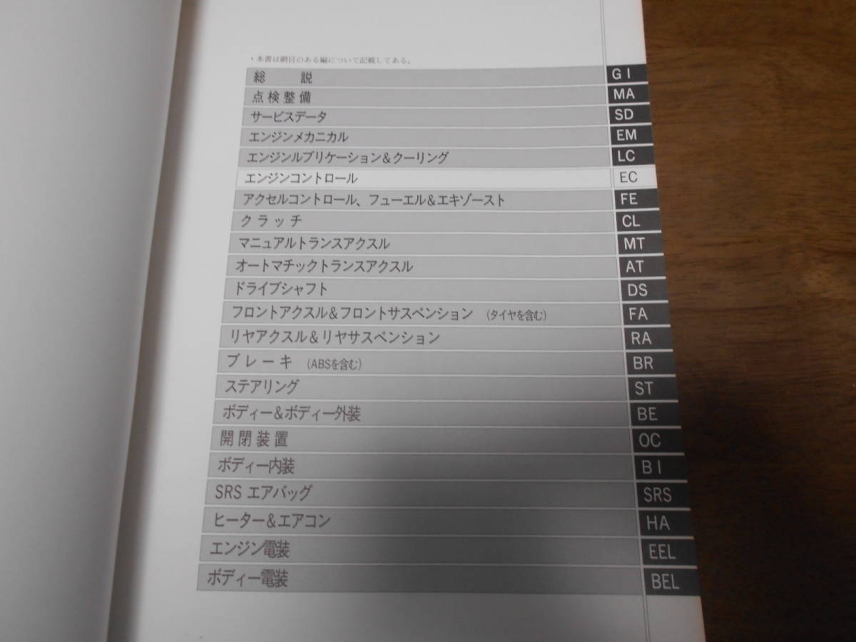 H7376 / プレセア / PRESEA E-R11・PR11・HR11 整備要領書 点検・脱着版 95-1_画像2