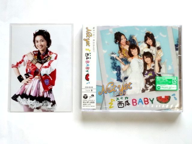 【非売品 生写真 E付】Not yet / 西瓜BABY Type B 初回プレス盤 CD＋DVD / 大島優子 指原莉乃 北原里英 横山由依 / 送料310円～_画像1