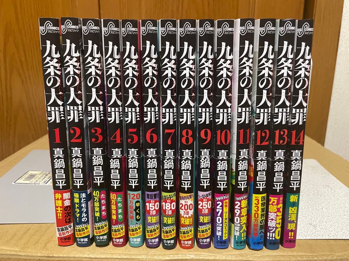 【全巻初版帯付】九条の大罪 1〜14巻 九条の大罪 1〜14巻セット 真鍋昌平 全巻初版 帯付き|Yahoo