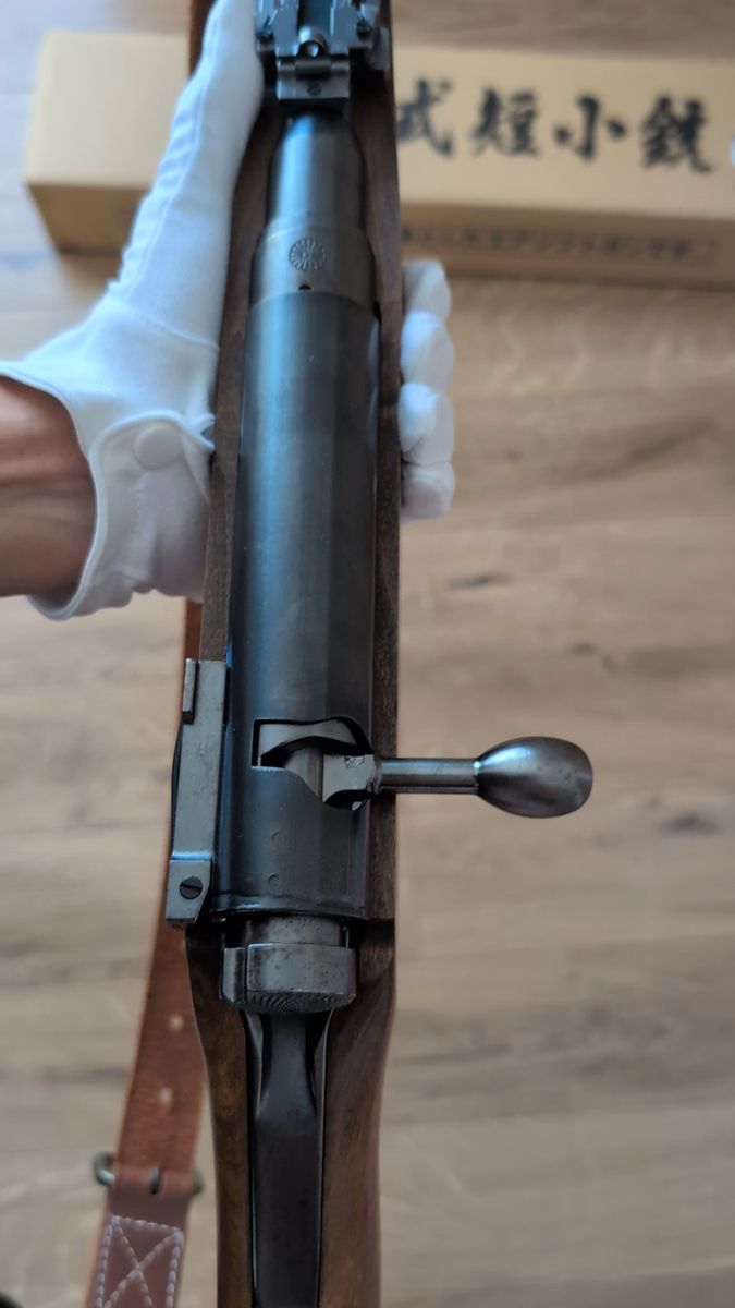 タナカ 九九式短小銃 Ver.2 グレースチールフィニッシュ 内部カスタム 予備マガジン、遊底覆付き