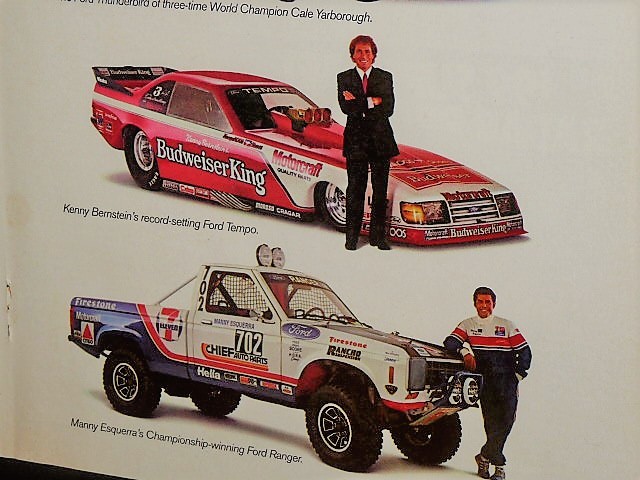 1980 год USA '80s иностранная книга журнал реклама рамка товар Ford Ford / NHRA Thunderbird Mustang Tempo Ranger ( A3* журнал видеть открытие размер ) CF