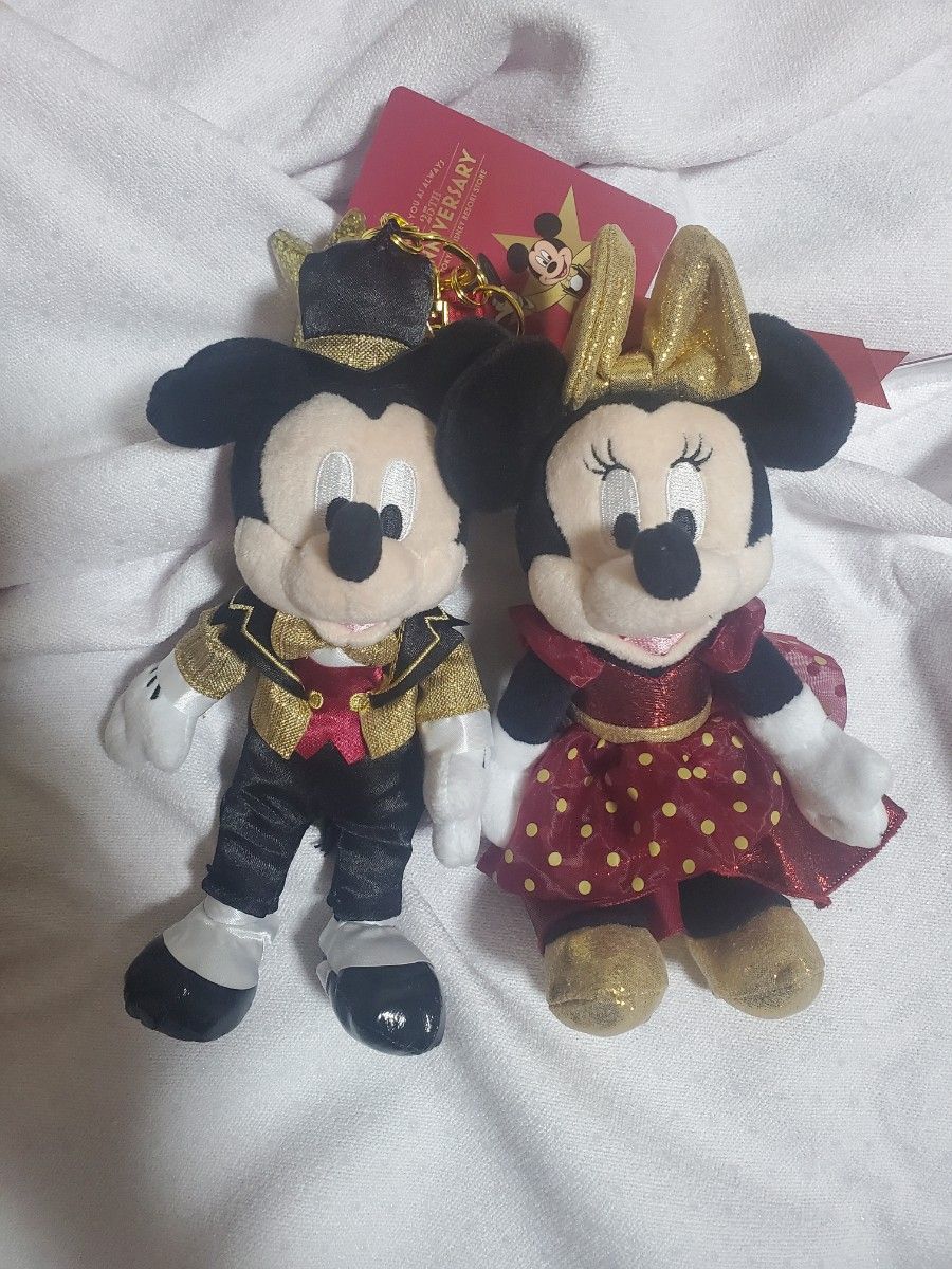 東京ディズニーリゾート店 25周年 ぬいぐるみキーホルダー ミッキー ミニー ぬいぐるみキーチェーン ディズニーストア 東京ディズニー