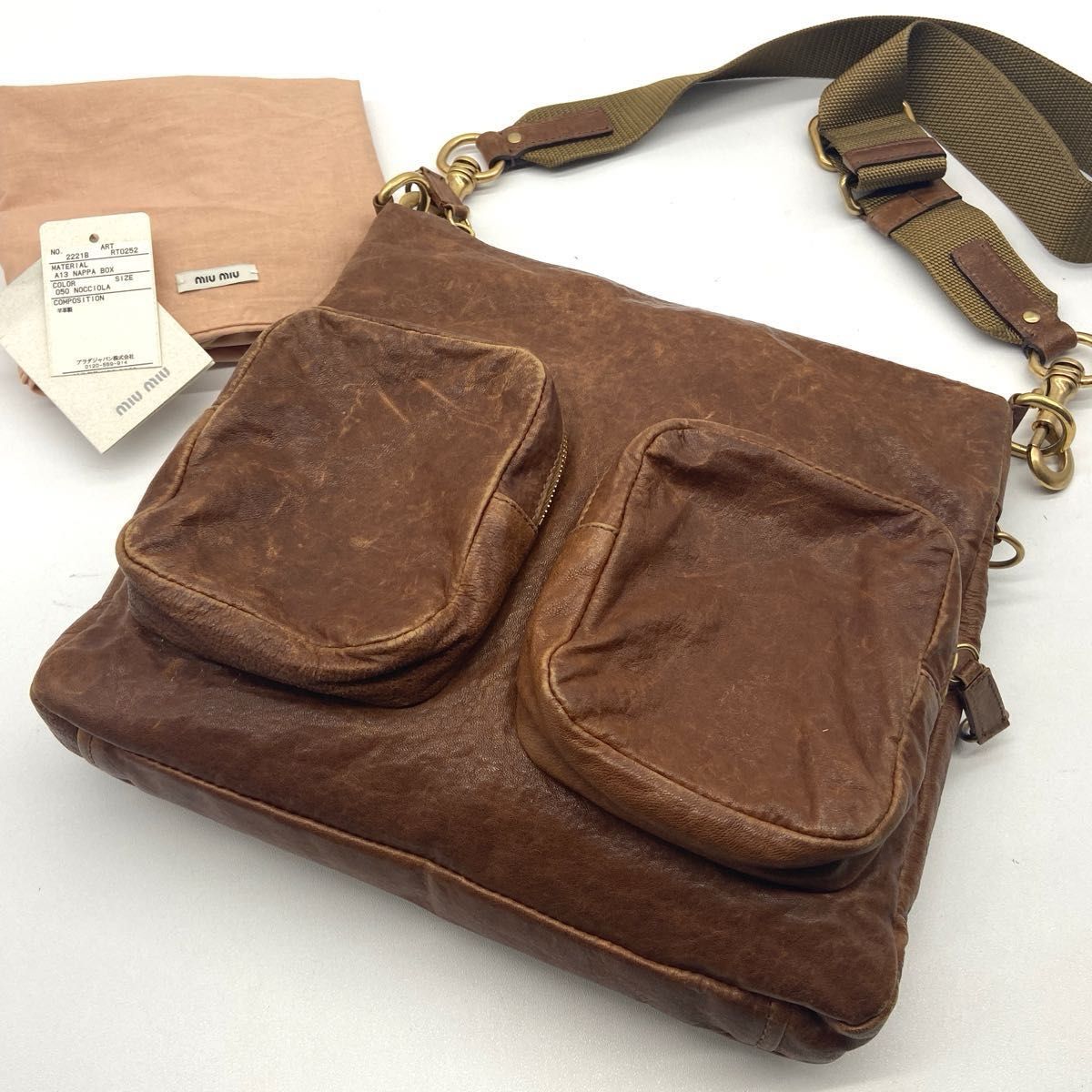 バッグ 90s Miu Miu Archive One Shoulder Bag 希少】MIU MIU 90s leather one shoulder bag ミュウミュウ 羊革