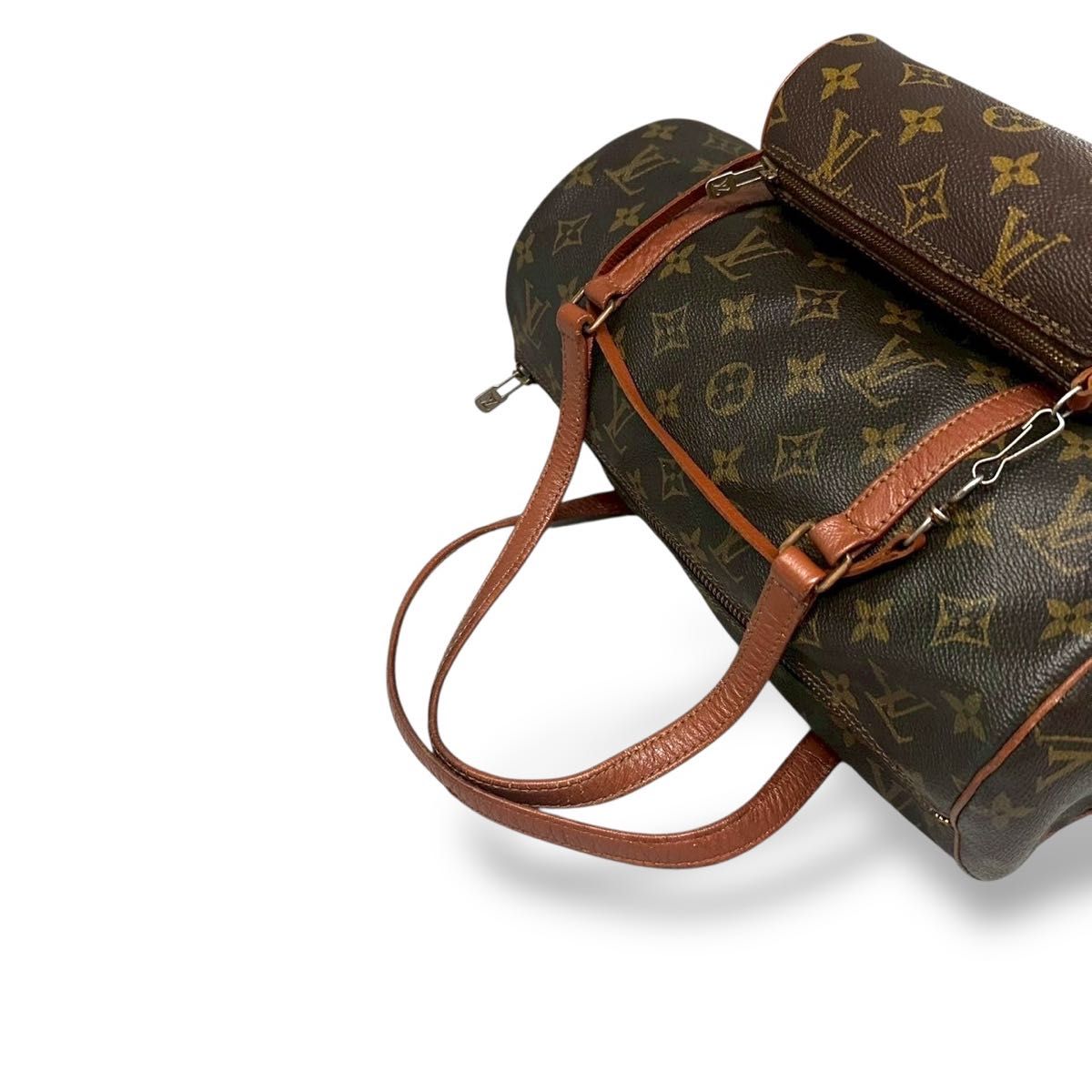 海外限定品◆関税なし【LOUIS VUITTON】パピヨン ポーチ バッグ お買い得 ルイヴィトン モノグラム パピヨン ポーチ付き