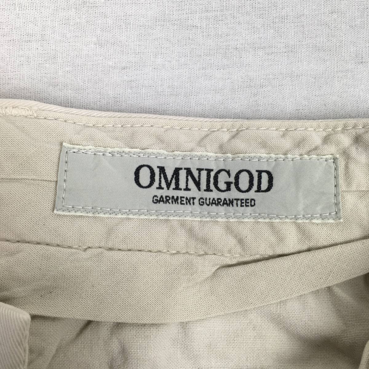 OMNIGOD オムニゴッド 51-534T コンパクトストレッチ スリムトラウザー パンツ テーパード 日本製 サイズ0 アイボリー ドミンゴ_画像9