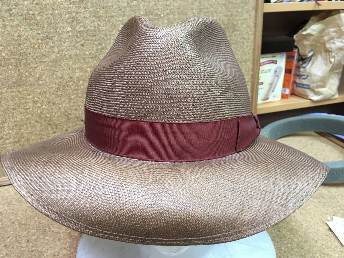 ☆Para Buntal パラブンタール ボルサリーノ 中折れハット 58cm