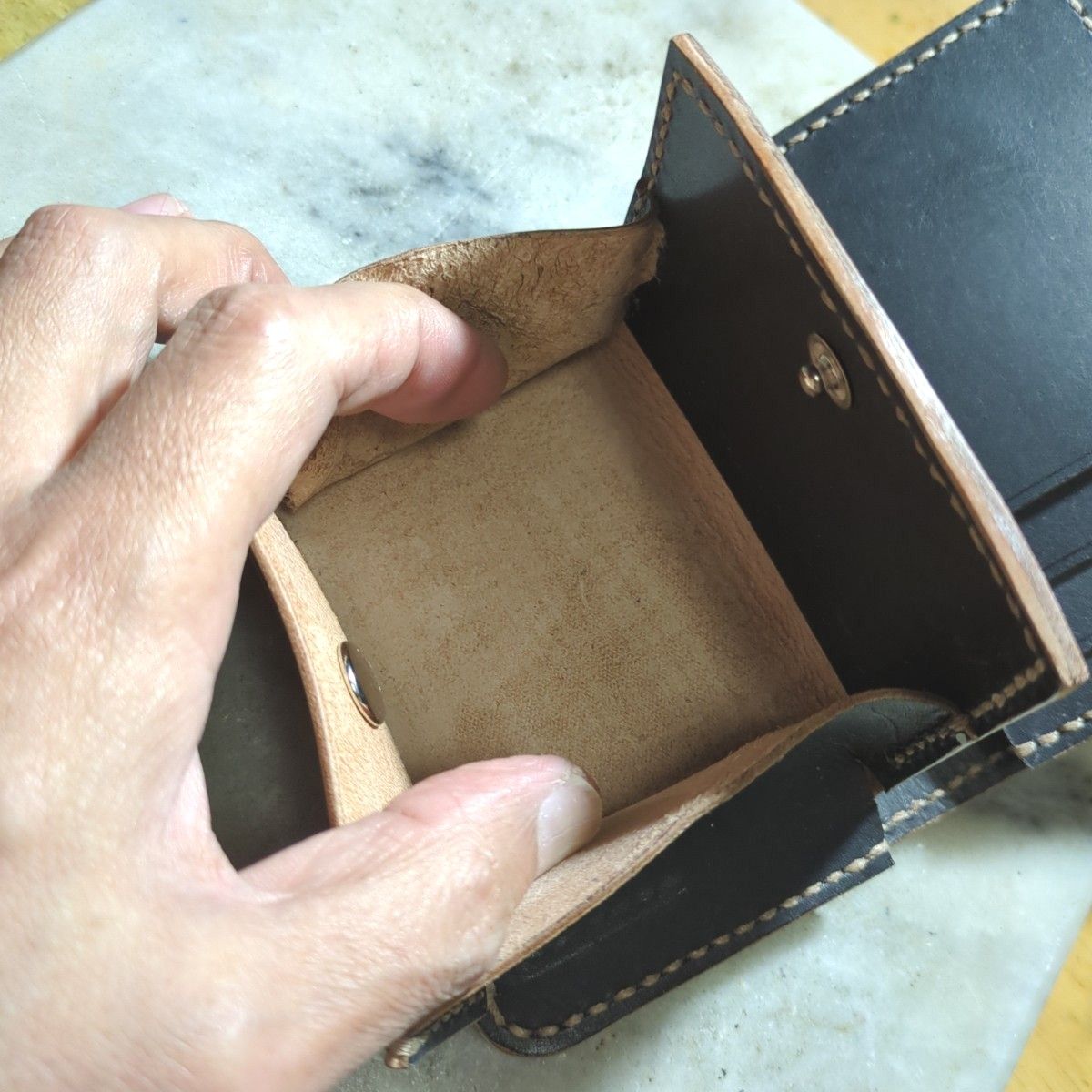 ハーフウォレット 昭南皮革 姫路レザー ヌメ革 二つ折り財布 ハーフウォレット 昭南皮革 姫路レザー ヌメ革 二つ折り財布
