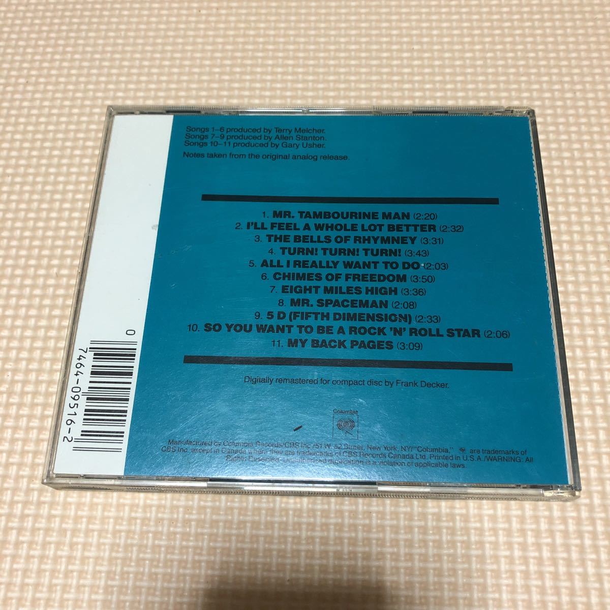 ザ・バーズ グレイテスト・ヒッツ USA盤CD