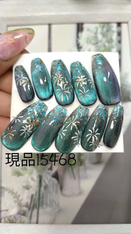 ネイルチップ 現品 マグネットネイル 花火ネイル