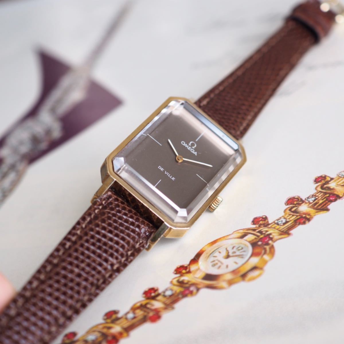 美品 OMEGA オメガ エメラルドライン カットガラス ユニセックス 美品 OMEGA オメガ エメラルドライン カットガラス ユニセックス