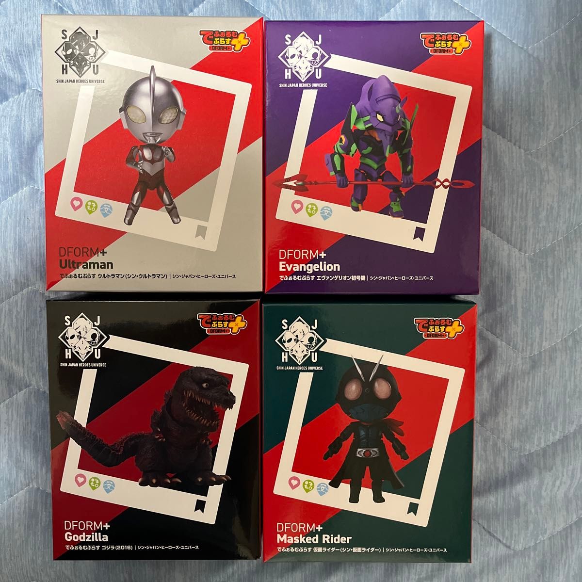 でふぉるむプラス ゴジラ エヴァ 仮面ライダー ウルトラマン セット でふぉるむぷらす 4種 仮面ライダー ゴジラ ウルトラマン