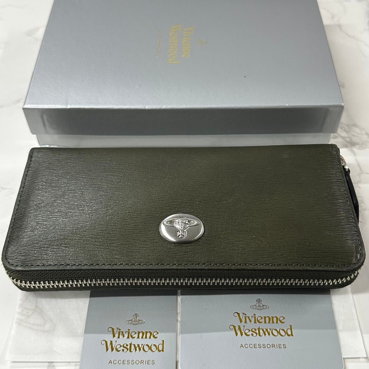 Vivienne Westwood 長財布 オーブモチーフ ラウンド ウォレット 新品同様 ヴィヴィアンウエストウッド 財布 長財布 オーブ