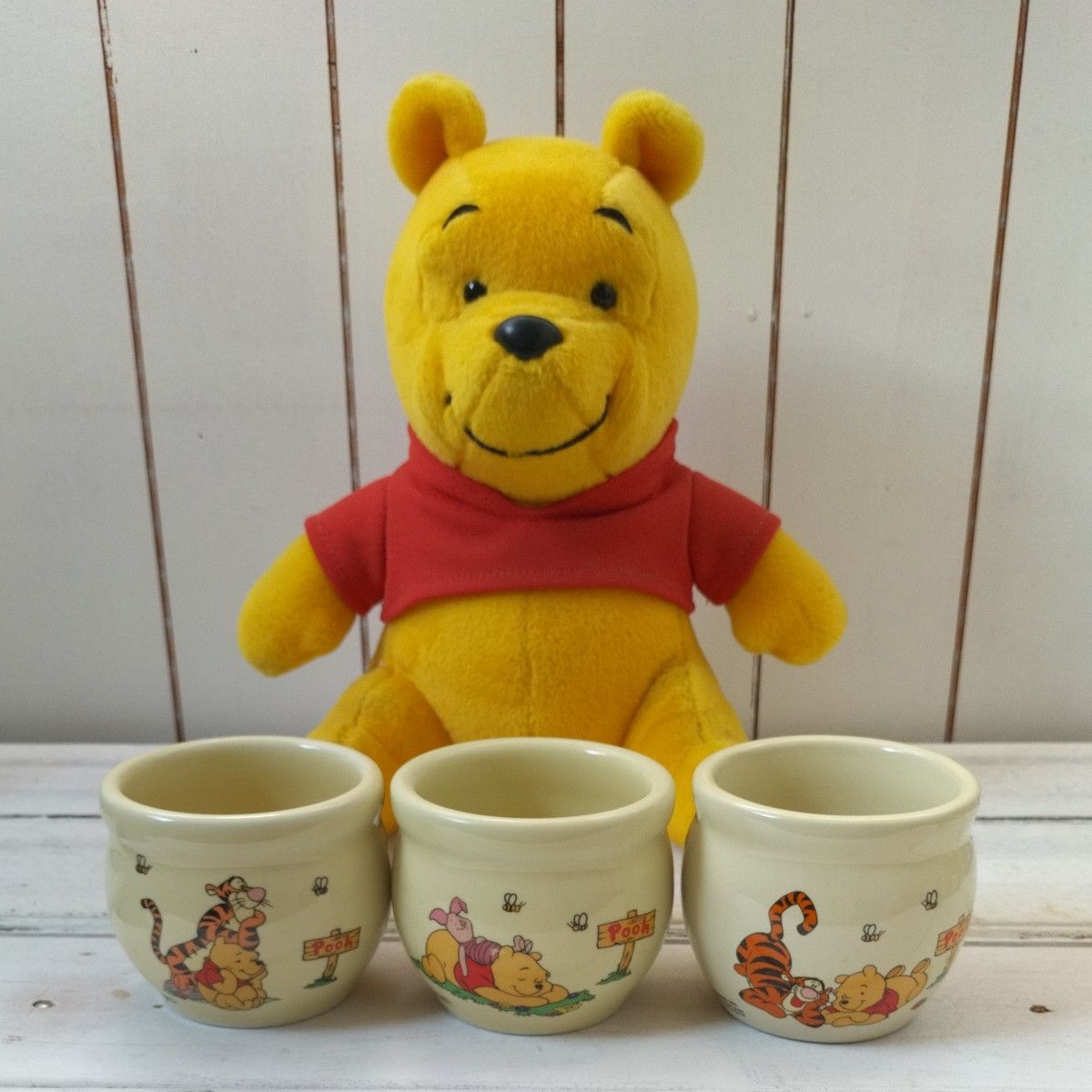 非売品!ディズニー タカラブネ コラボ ぬいぐるみ くまのプーさん ぬいぐるみ 陶器 セット販売 タカラブネ