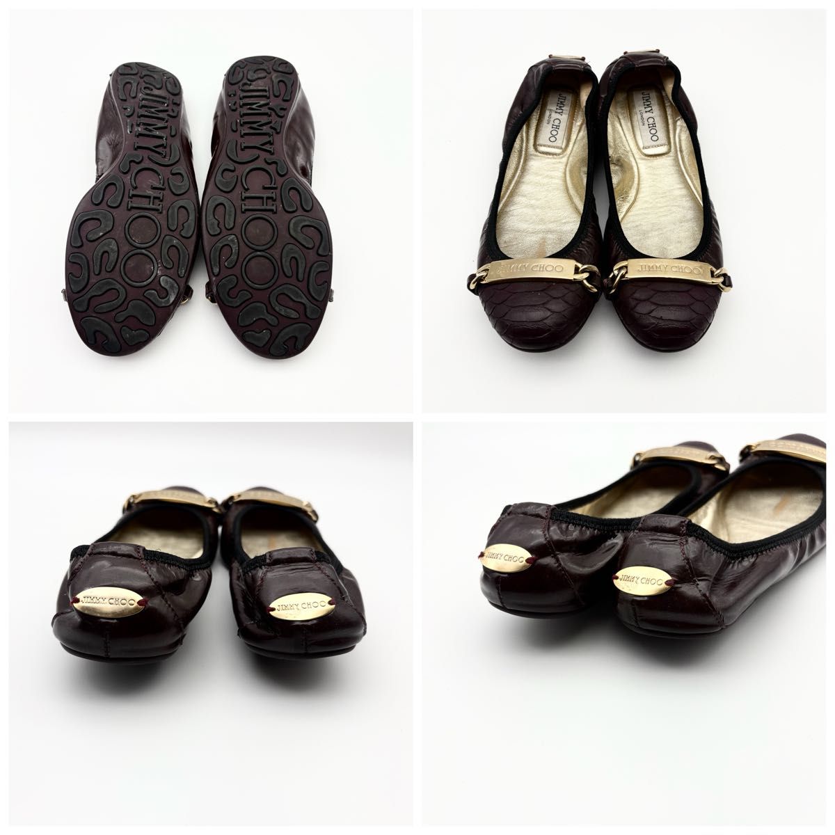 ジミーチュウ フラットシューズ 36 JIMMY CHOO フラットシューズ ジミーチュウ フラットパンプス