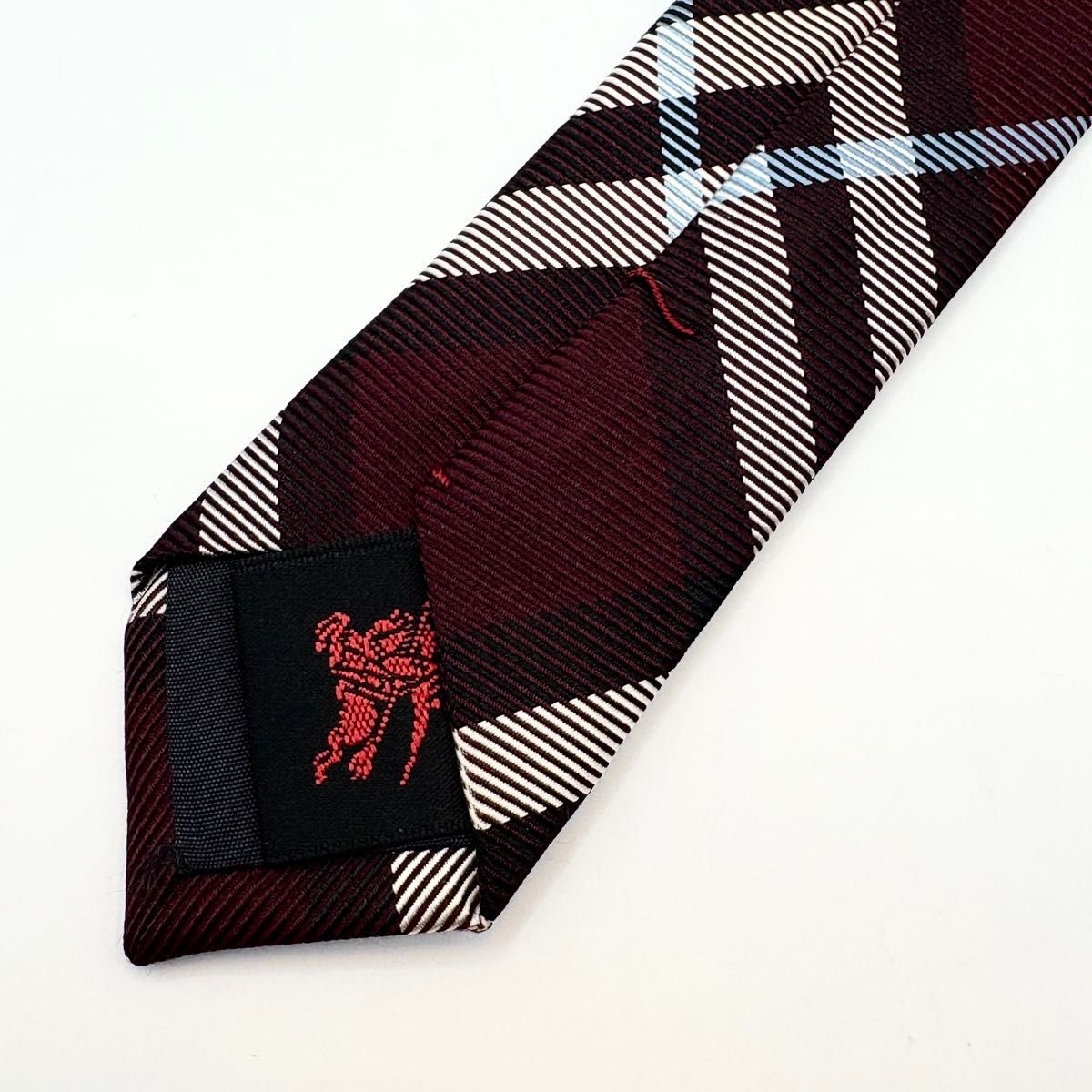 新品 BURBERRY BLACK LABEL バーバリー ネクタイ BURBERRY BLACKLABEL ネクタイ チェック柄 ボルドー バーバリー