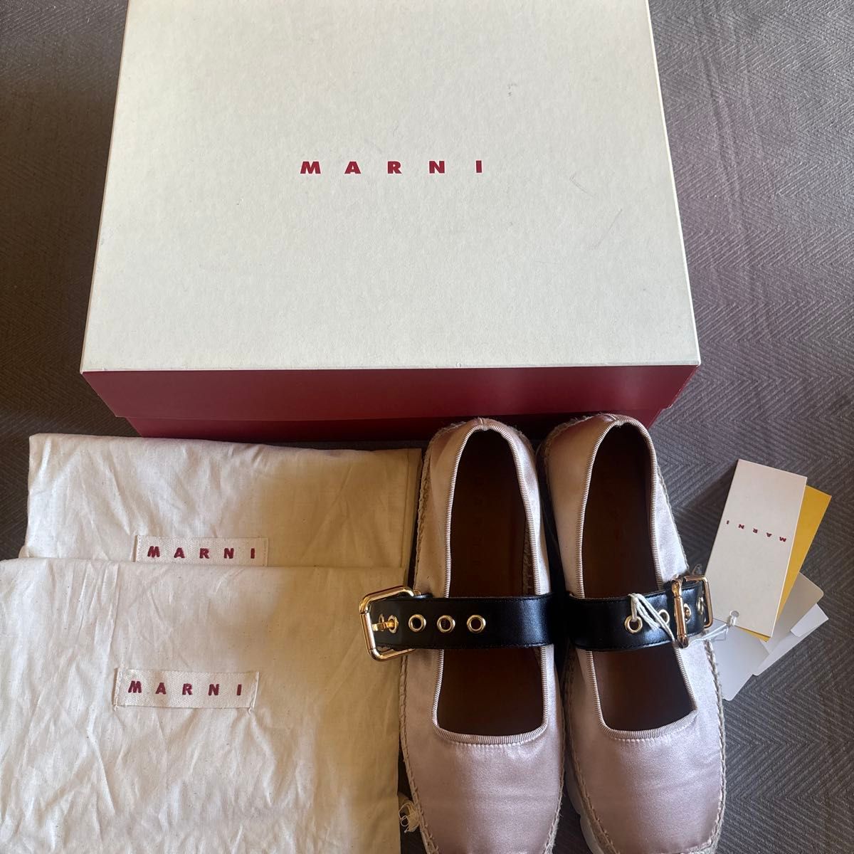 【関税込み】Marni エスパドリーユ MARNI エスパドリーユ ピンク 37 サンプル 新品未使用 マルニ