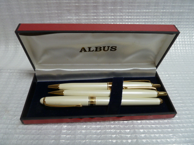 ◆ALBUS◆ 筆記用具3点セット◆ 万年筆 シャープペン ボールペン◆_画像1