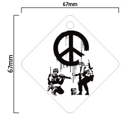  original work Laser sculpture acrylic fiber key holder Bank si-. army . motion squad / CND SOLDIERS approximately 67×67mm(5×5cm) postage nationwide equal Y400 new goods [Q-024]