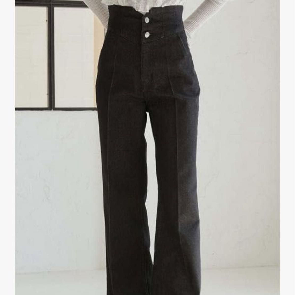 【美品】SNIDEL ハイウエストフレアデニムパンツ 00 ブラック snidel ハイウエストフレアデニムパンツ|Yahoo!フリマ(旧