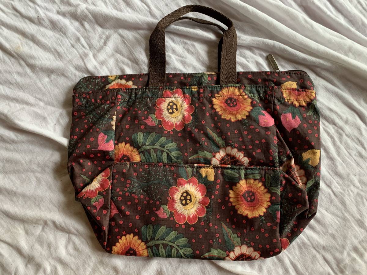 LeSportsac レスポートサック ナイロン100% ショルダーバッグ 花柄　ハンドバッグ　ポーチ