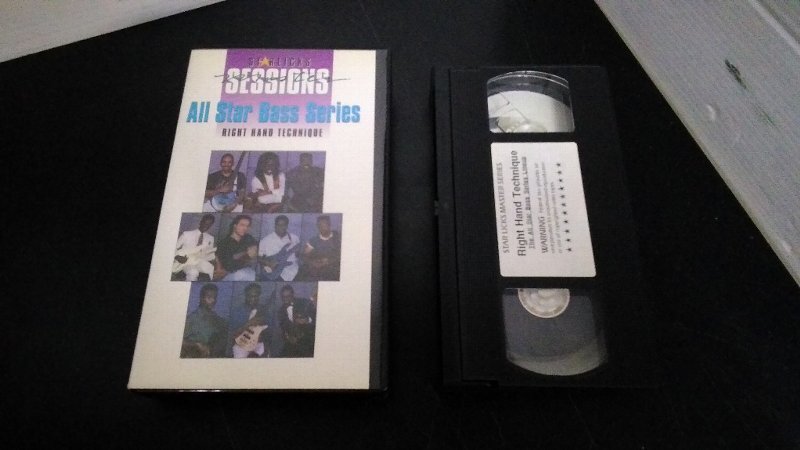  прекрасный товар VHS STARLICKS MASTER SESSIONS ALL STAR BASS SERIES,RIGHT HAND TECHNIQUE видео общий сяку 60 минут 
