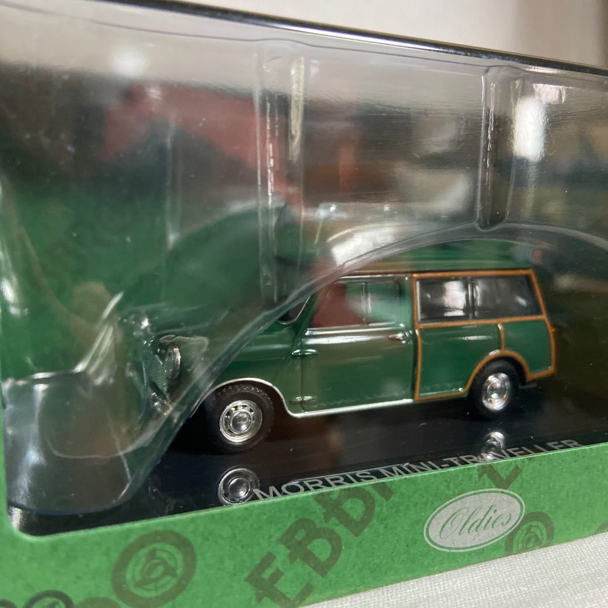 EBBRO Oldies 1/43 Morris Mini Traveller Green エブロ モーリス ミニ トラベラー グリーン ミニカー モデルカー 旧車_画像3