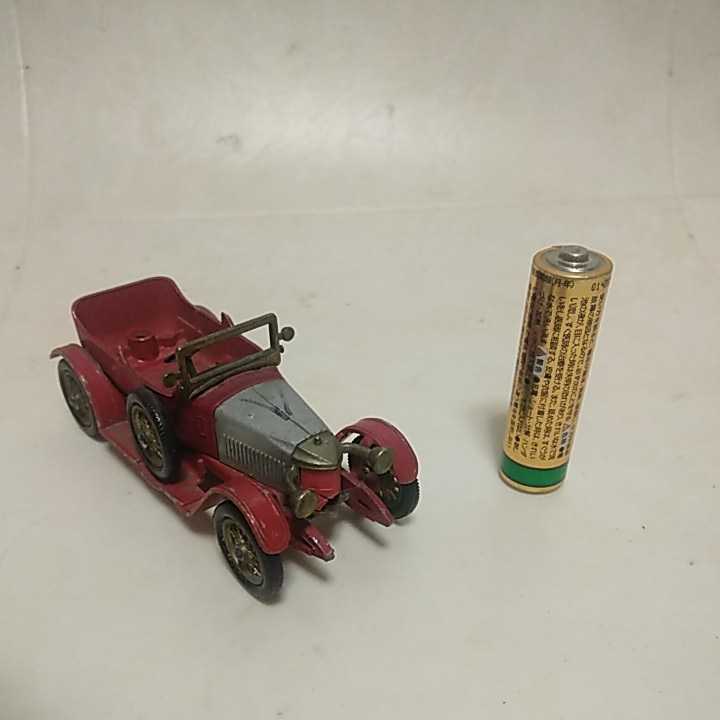 レズニー LESNEY ミニカー マッチボックス MODELS OF YESTERYEAR 1914 PRINCE HENRY VAUXHALL イングランド製 欠品 ジャンク 未チェック_単三電池をサイズの参考にして下さい。