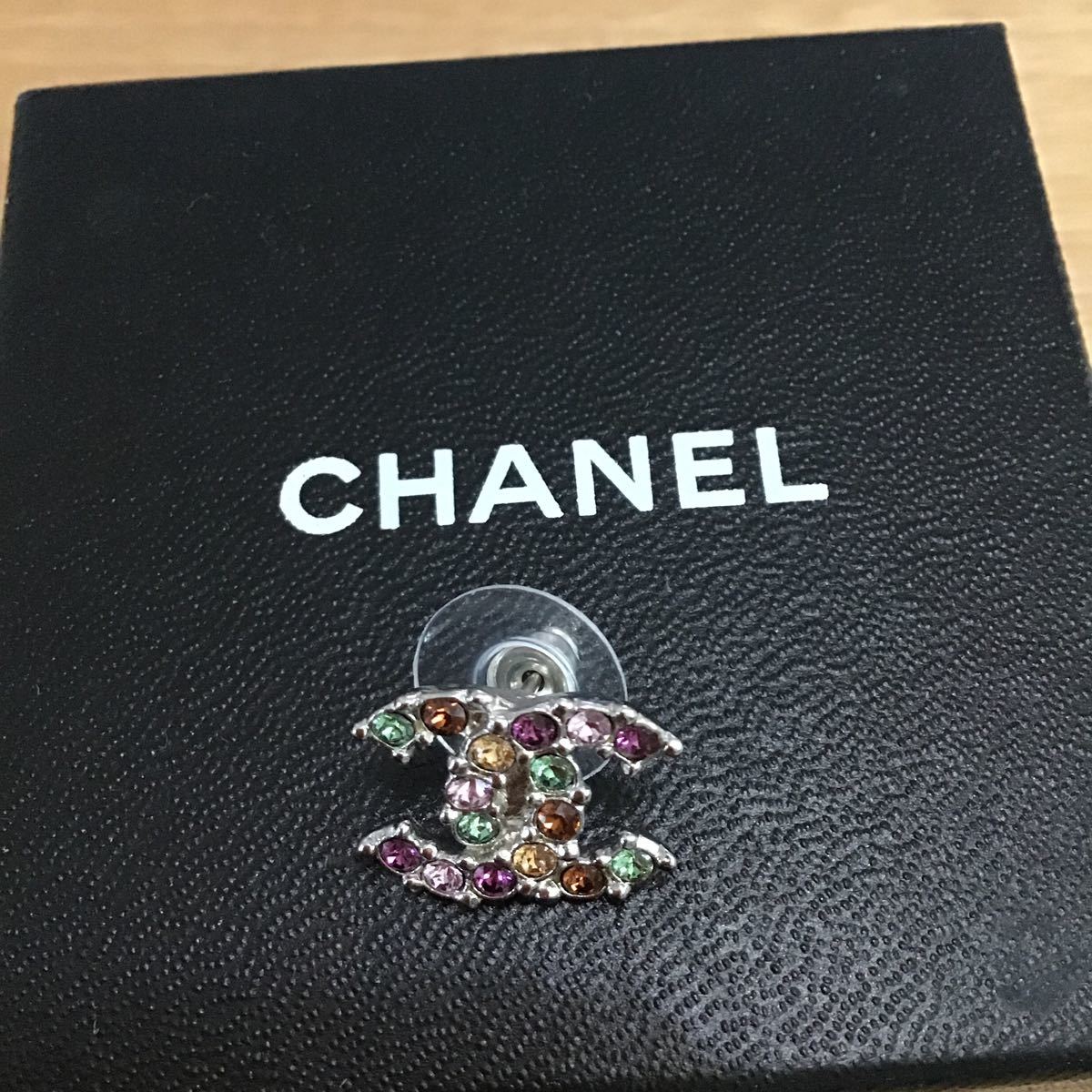 CHANEL シャネル　ピアス　片耳 ココマーク ラインストーン　正規品