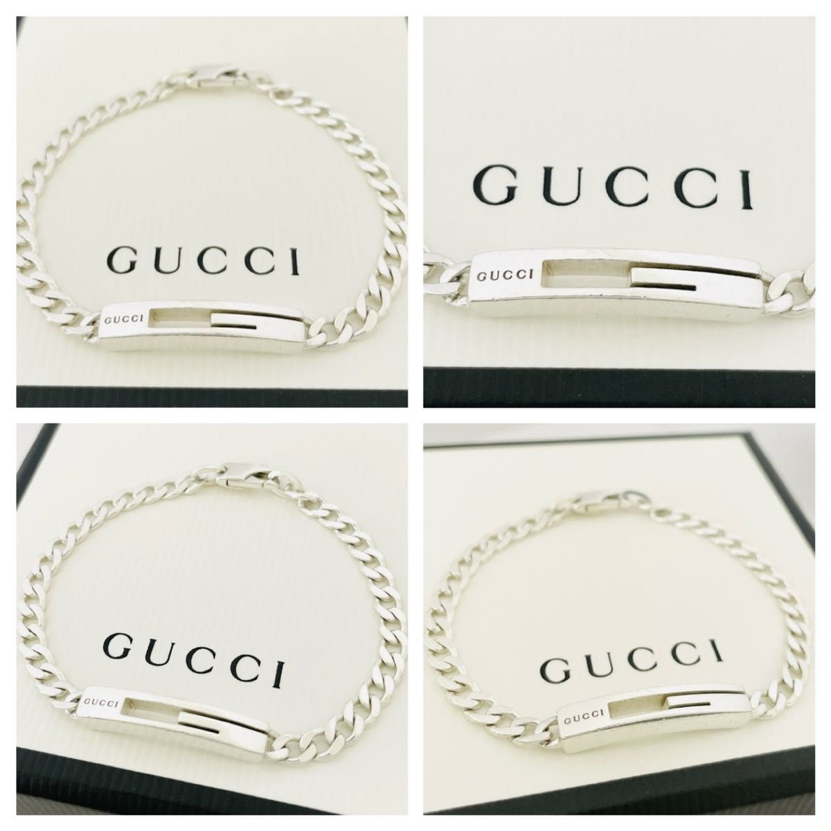 【美品】GUCCI カットアウト Gロゴ バングル シルバー 156 極美品 GUCCI グッチ ブレスレット カットアウト Gモチーフ 喜平