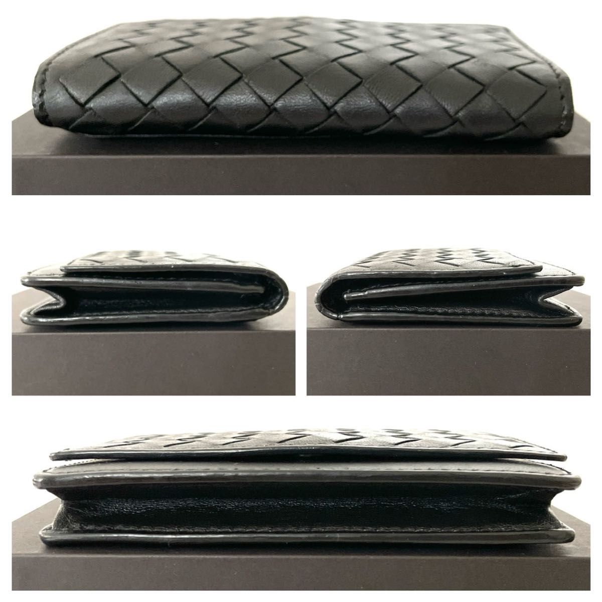 【美品☆】ボッテガ イントレチャート 名刺入れ 黒 BOTTEGA VENETA 美品 BOTTEGA VENETA ボッテガヴェネタ 名刺入れ イントレ