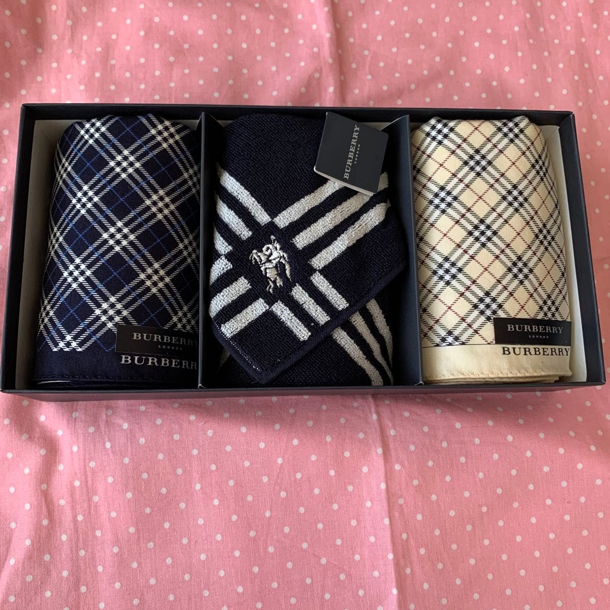 SKMR574 ▲ 未使用 バーバリー BURBERRY ハンカチ セット バーバリー BURBERRY ハンカチ&タオルハンカチ セット 未使用