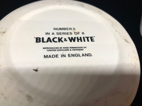 [ Англия Vintage предмет ] черный and белый бутылочная тыква type кувшин для воды 