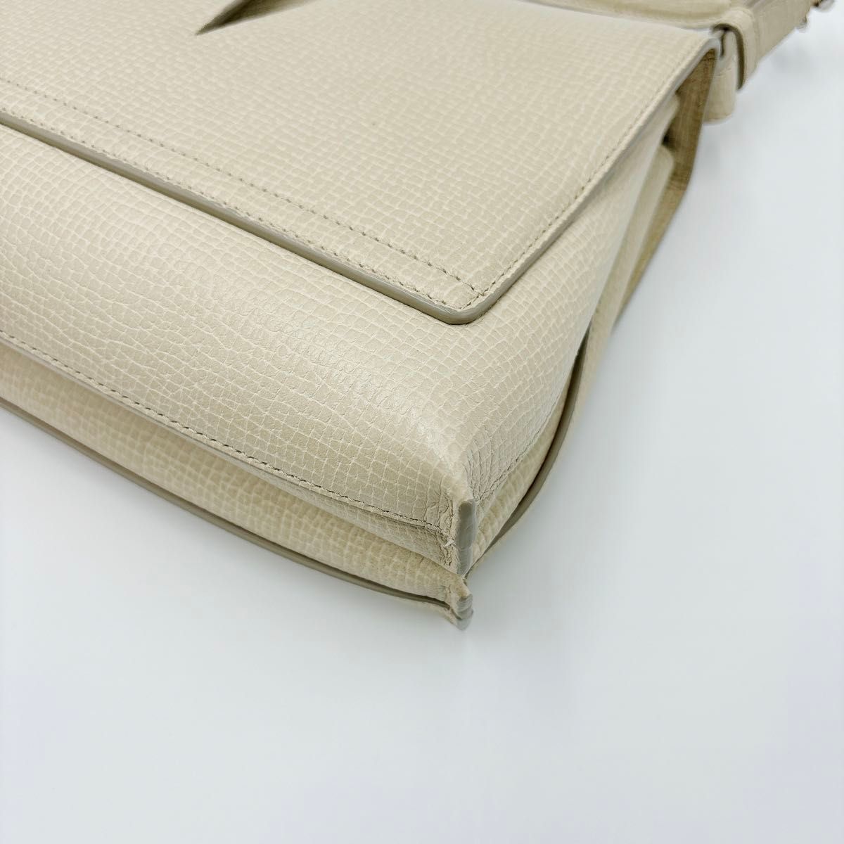 タイムセール★JIL SANDER★2Way・CLOVERバッグアイボリー 美品 JIL SANDER ジルサンダー ビューバッグ レザー 2way