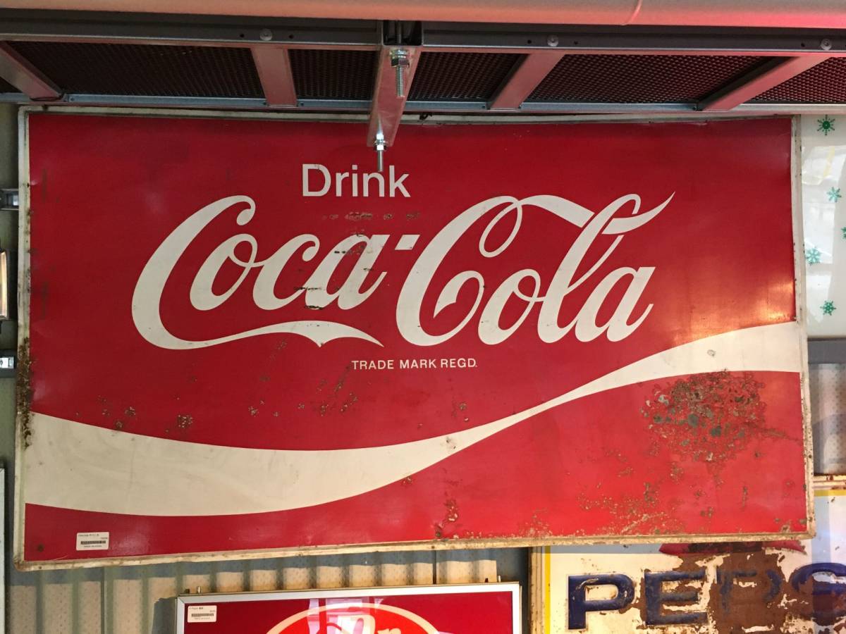 アメリカ ヴィンテージ】Coca Cola コカコーラ サインボード 当時物-